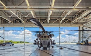 navfac helicopter hangar interior with helicopter fort dix nj