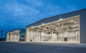 usace c 130 hangar exterior with doors open little rock afb ar