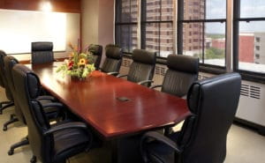 phillips 66 adams building renovation interior conference room bartlesville ok