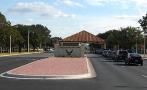 usace harmon drive widening gate gate sign randolph afb tx