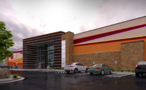 An eye-level rendering of the Chickasaw Nation Border Casino