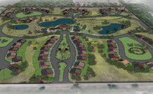 aerial view of the Muscogee (Creek) Nation Housing Community Master Plan