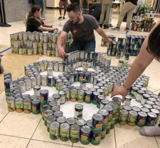 FSB structural engineers building their CANstruction entry