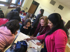 FSB employees volunteering with the Girls STEM Club at Adelaide Lee Elementary School