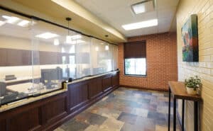 City Hall updated interior with new security glazing